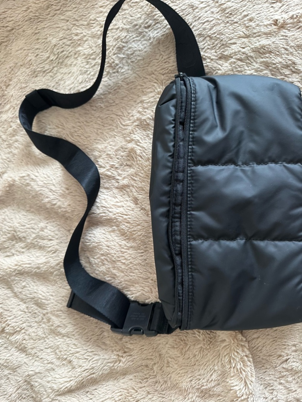 Calpak Black Quilted Crossbody Sling Bag
